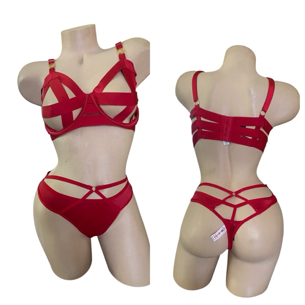 Victorias Secret Luxe Seriously Sexy Set Balconette Bra 34DD cheeky Panty Medium